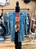 Teal Drift Button-Up