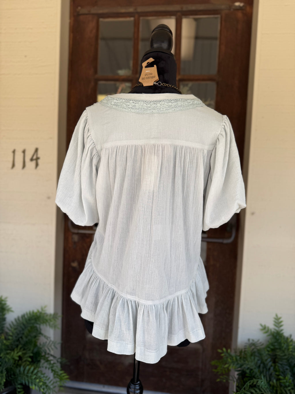 Prairie Sky Peplum Blouse