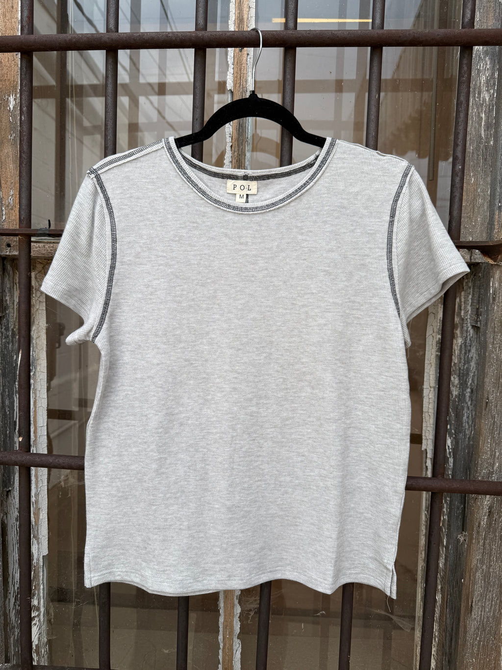 The Go-To Grey Knit Tee
