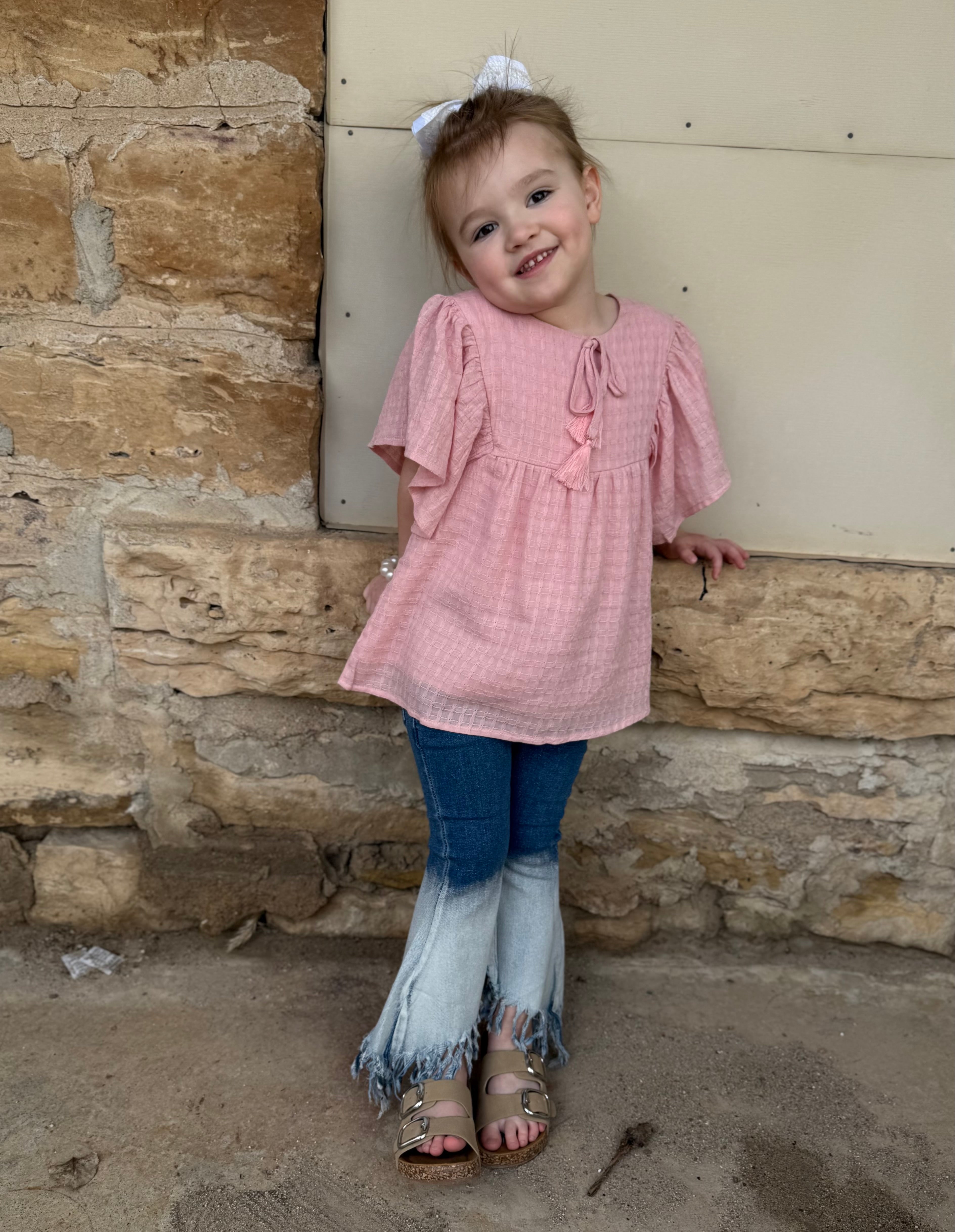 Girls Boho Blossom Flutter Top