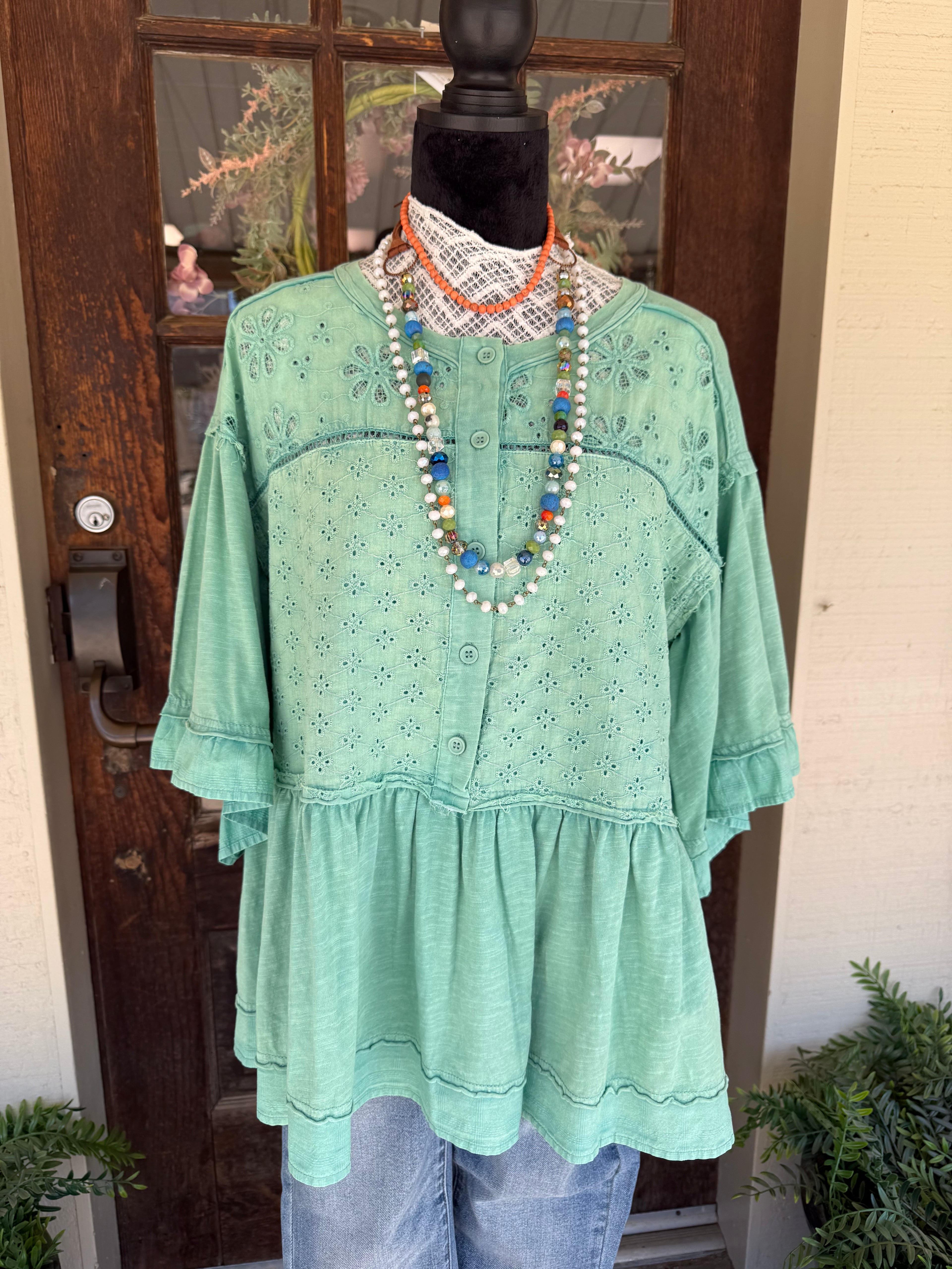 Fresh Start Eyelet Top