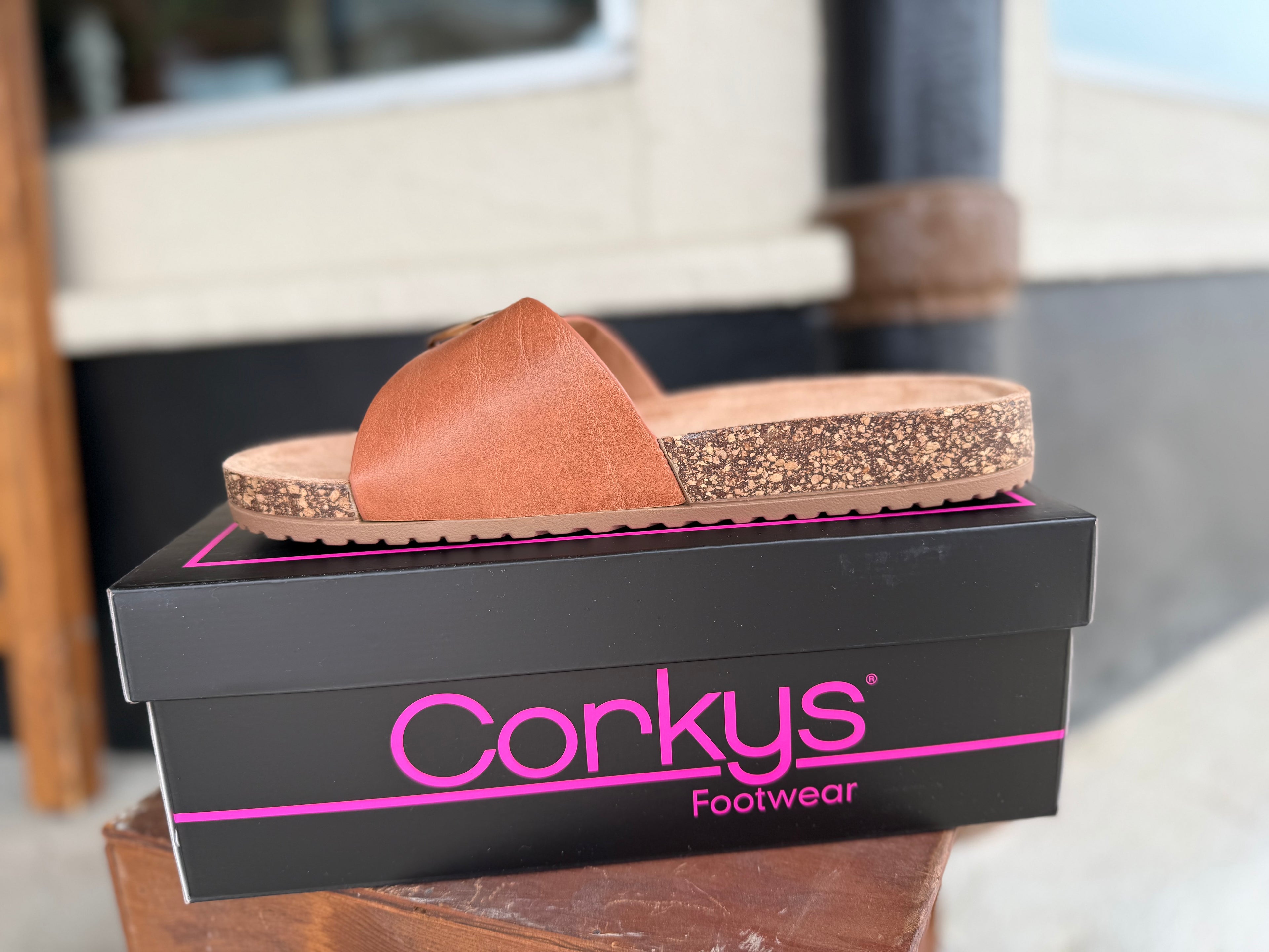 Corky's Road Trip Cognac Sandal