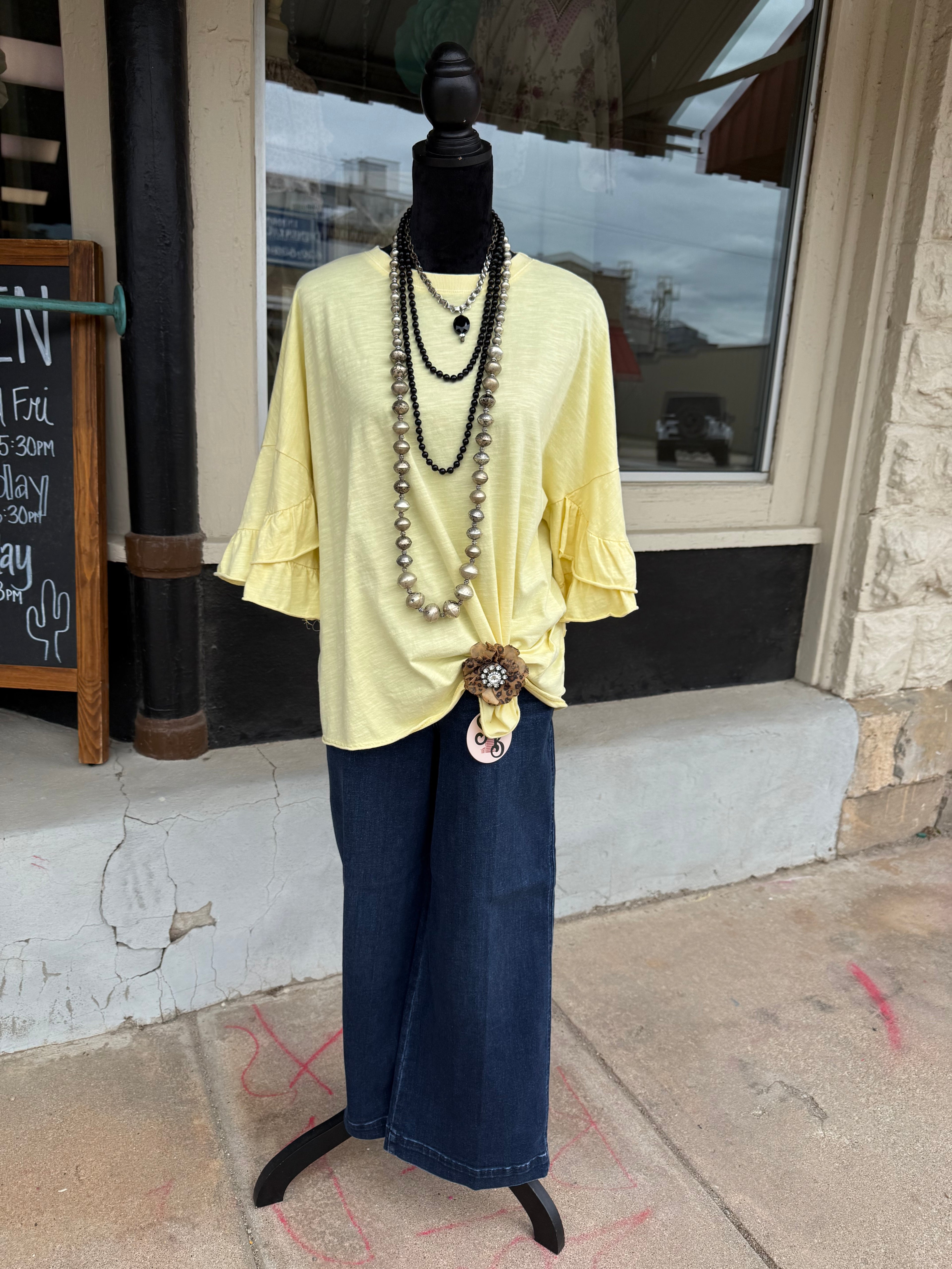 Lemon Drop Ruffle Tee