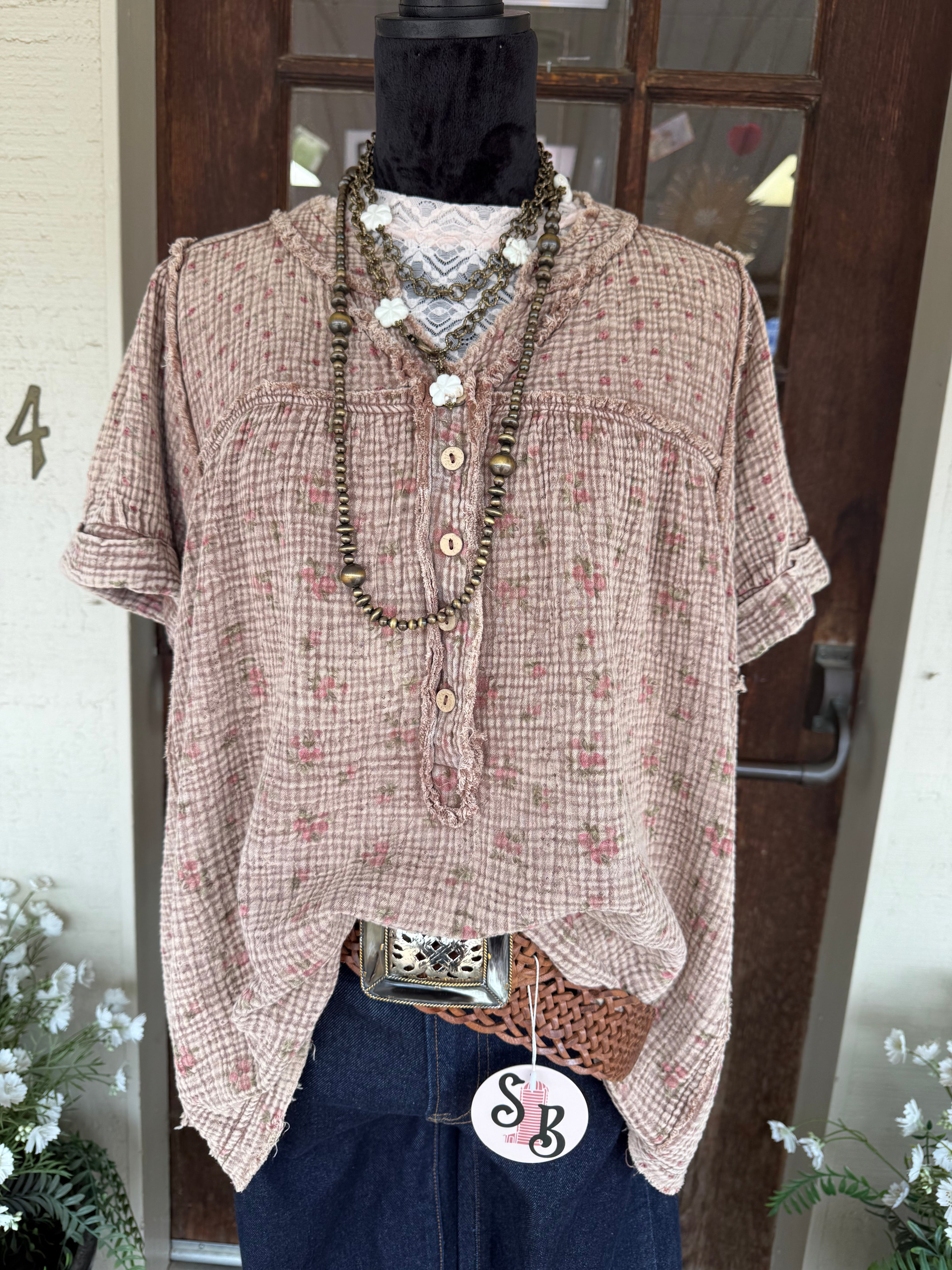 Rustic Romance Gauze Top