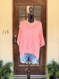 Blush Breeze Sheer Knit Sweater
