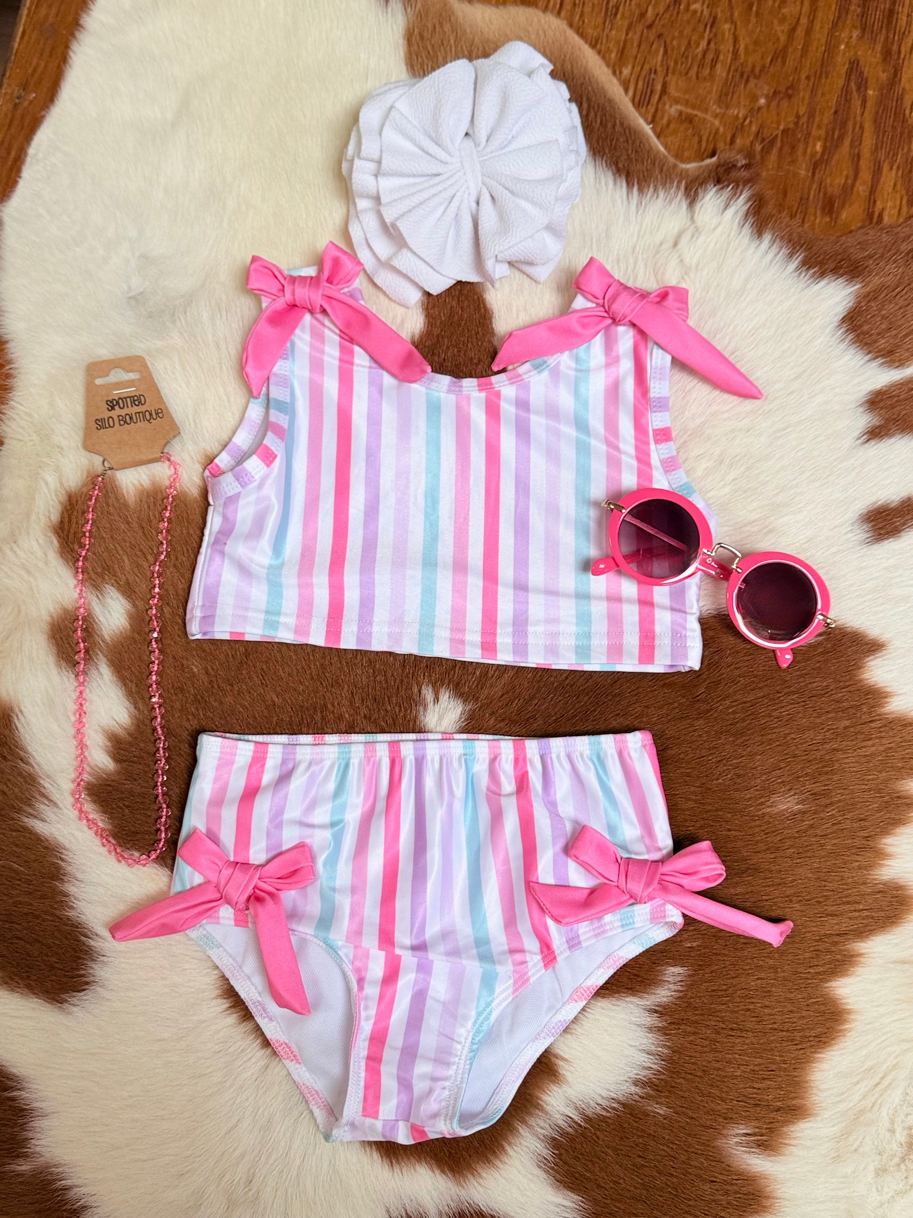Cotton Candy Bow Swimsuit