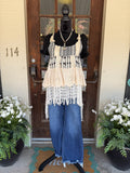 Boho Fringe Prairie Top
