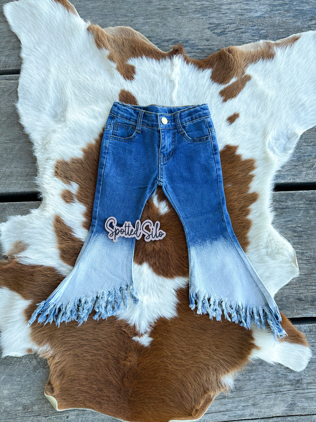 Faded Denim Bell Bottoms
