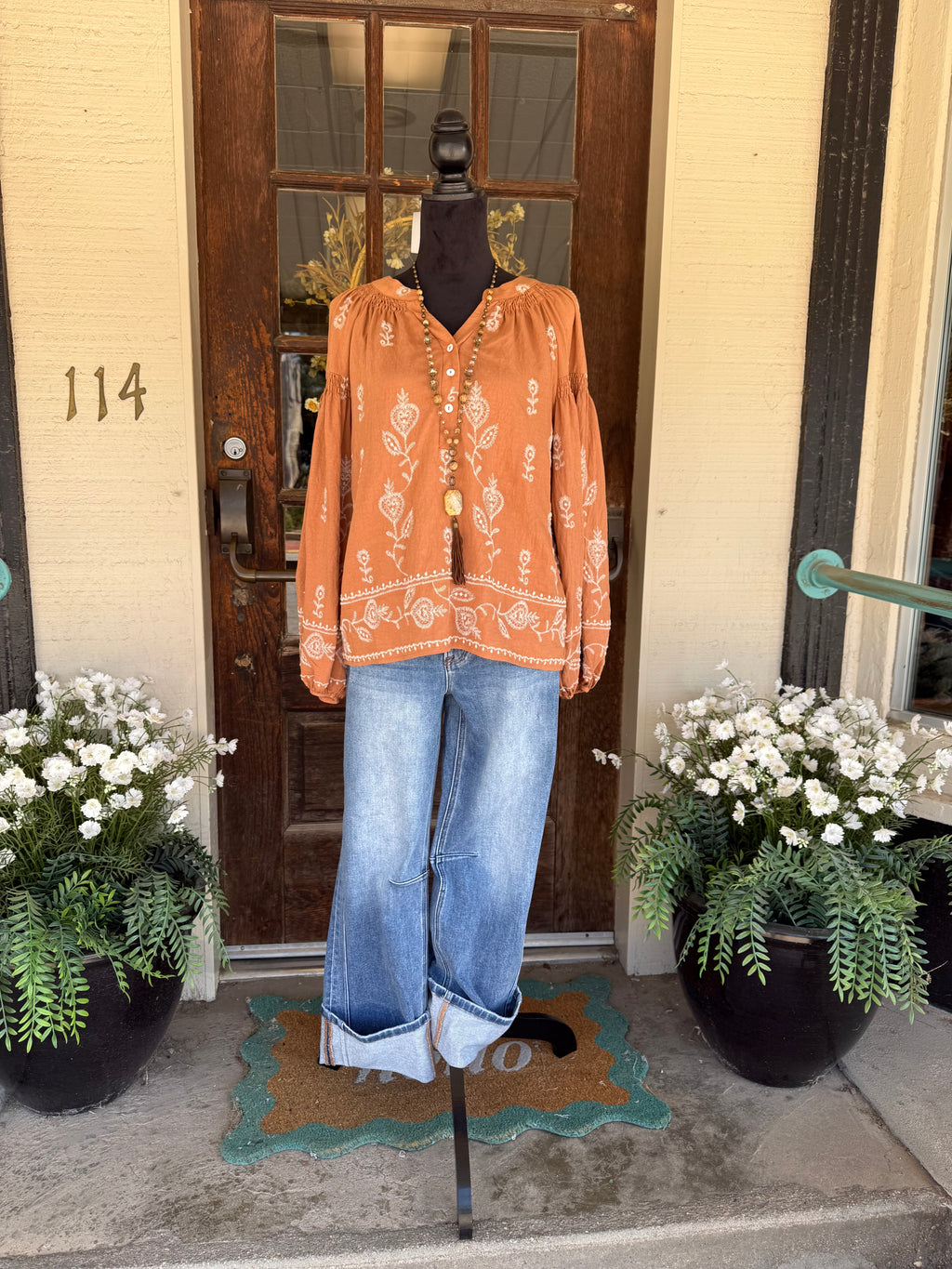 Golden Hour Embroidered Blouse