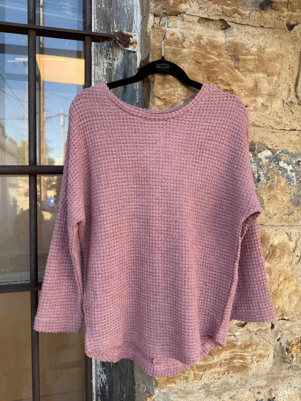 Rosy Days Waffle Tunic