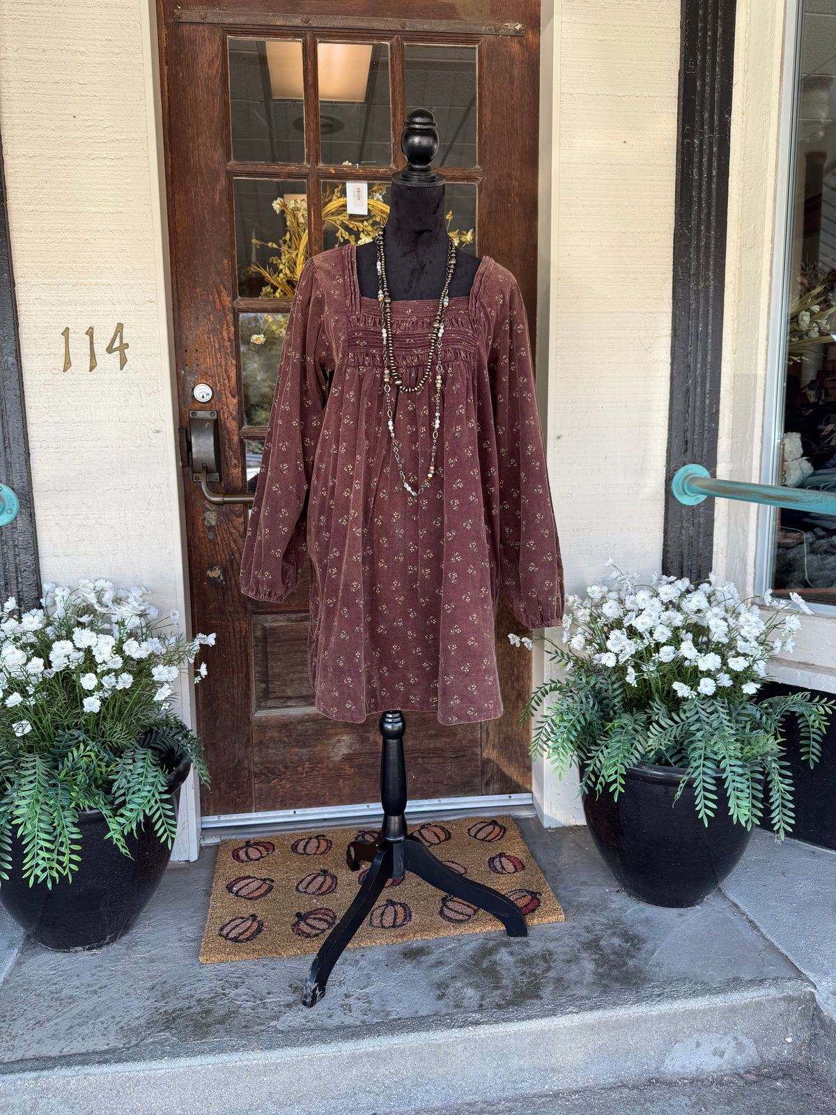 Country Roads Corduroy Dress