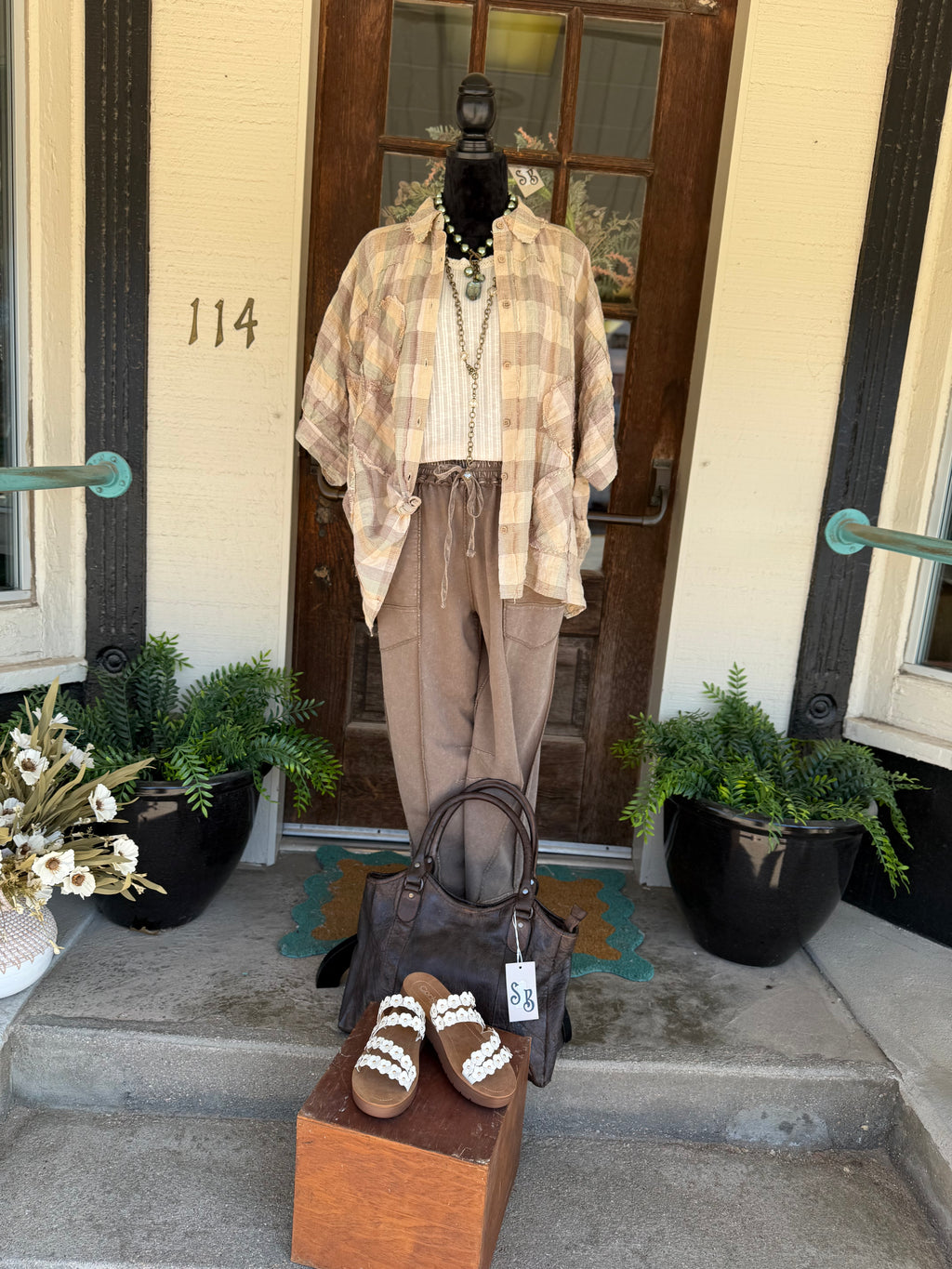 Mocha Mood Barrel Pants