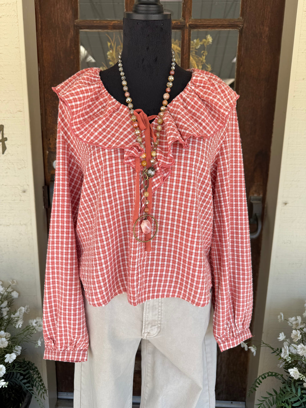 Sunday Picnic Ruffle Blouse