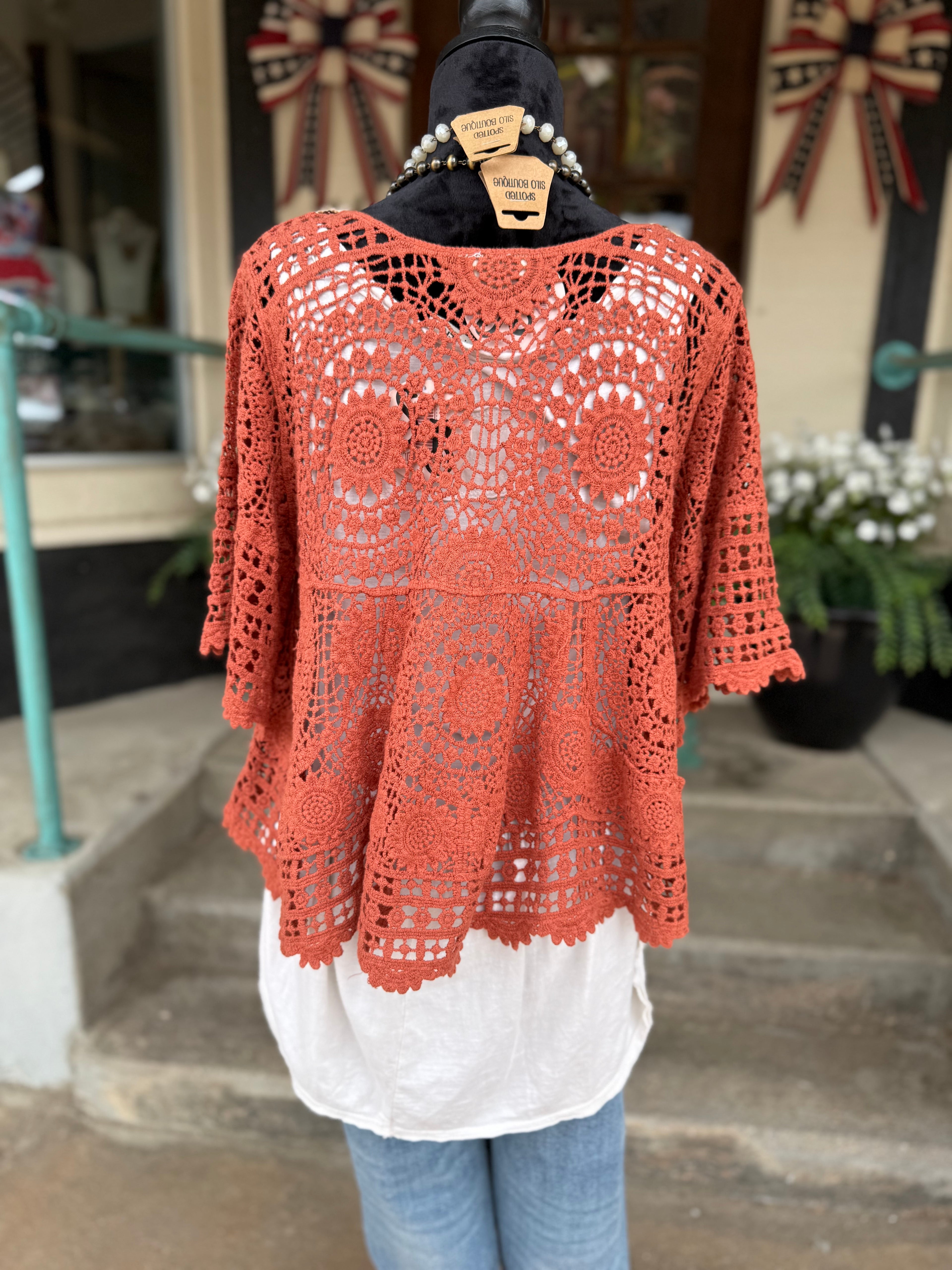 Ginger Breeze Crochet Blouse