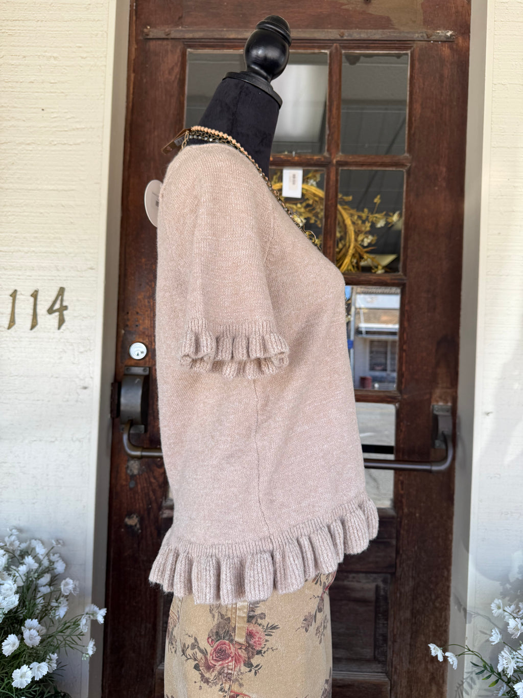 Sweet Cream Ruffle Sweater