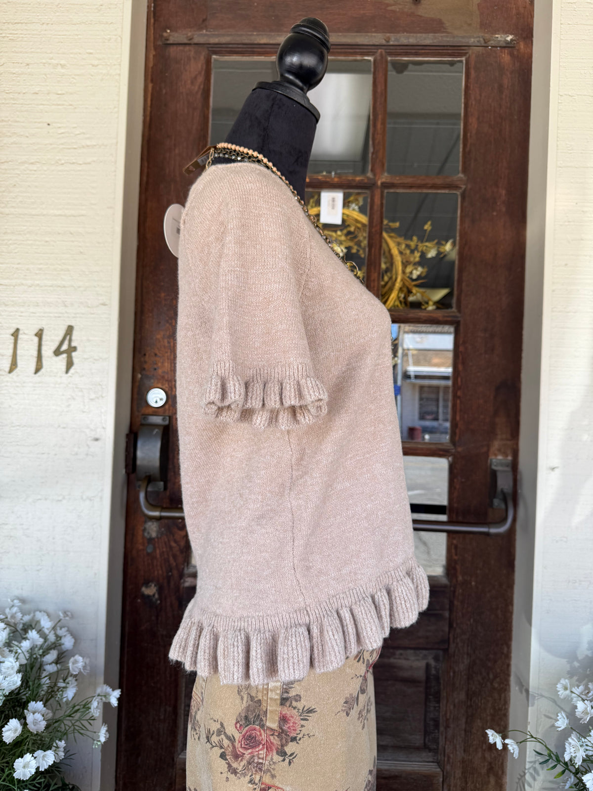 Sweet Cream Ruffle Sweater