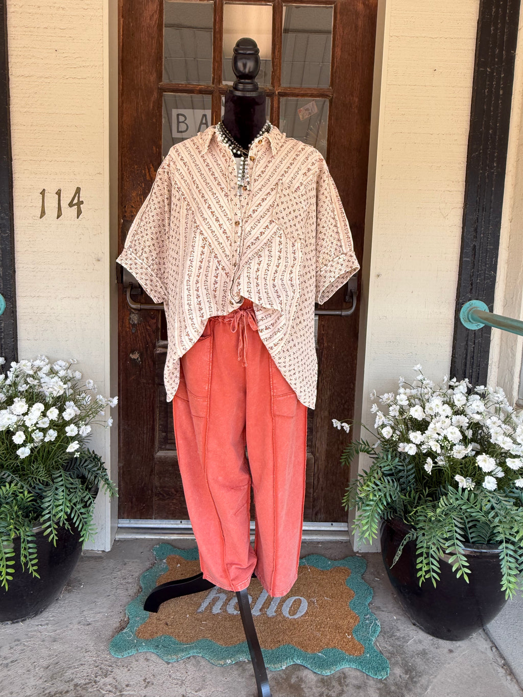 Brick Mood Barrel Pants