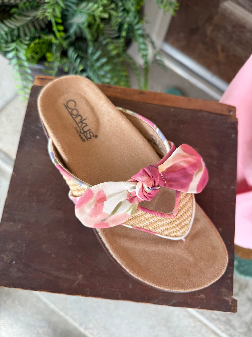Corky's Floral Never Settle Flip Flop