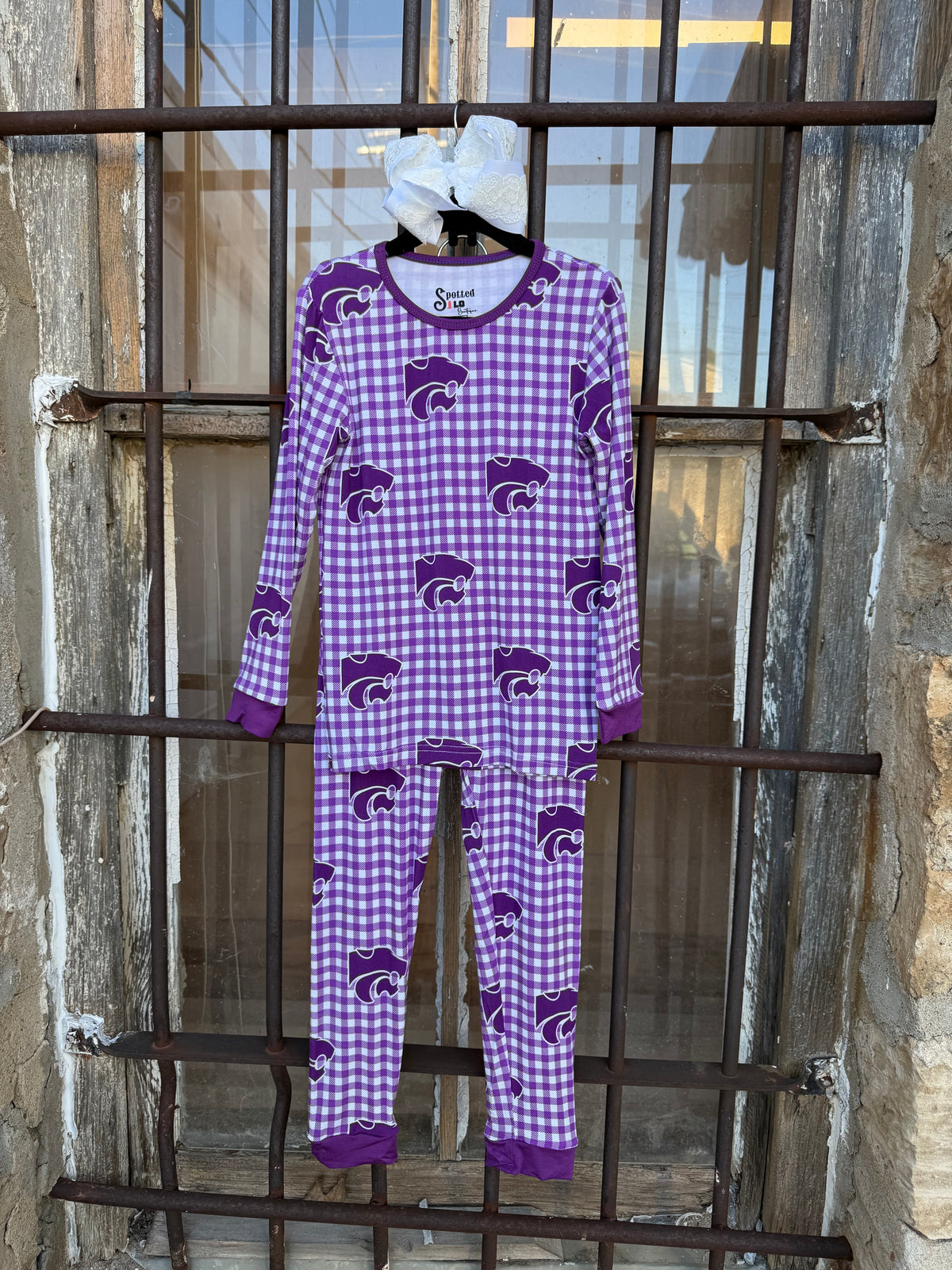 Little Wildcat Plaid Bamboo Set