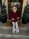 Plum Sweater & Floral Bell Set