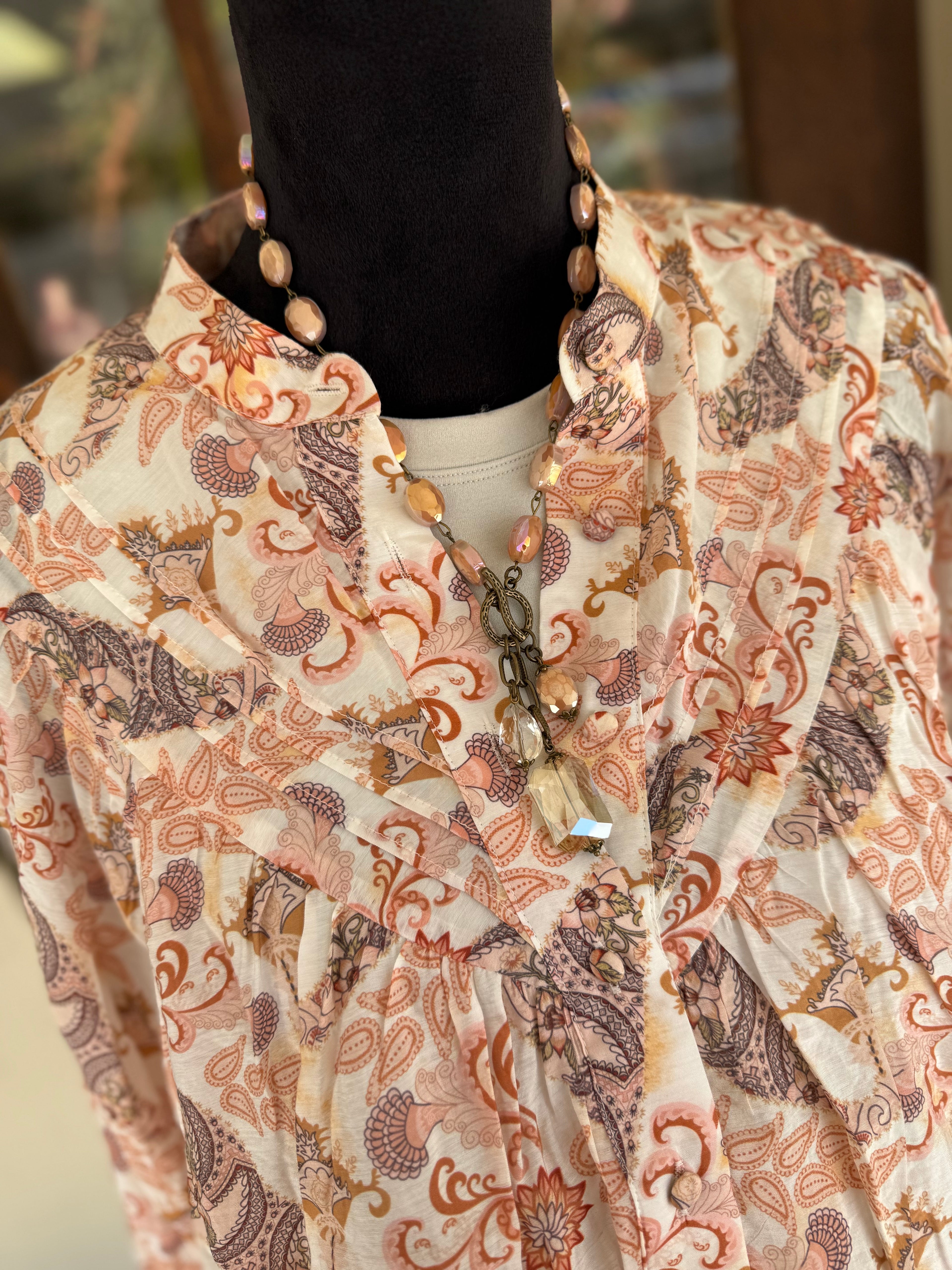 Warm Sky Paisley Top