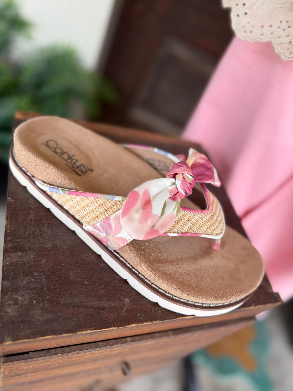 Corky's Floral Never Settle Flip Flop