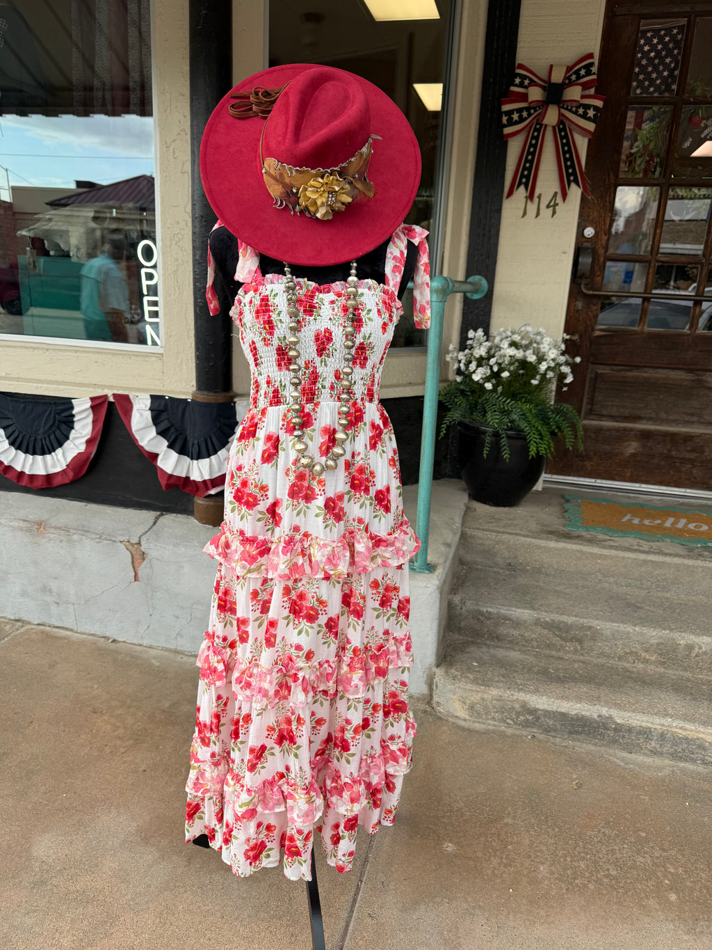 Rose Water Ruffle Dress