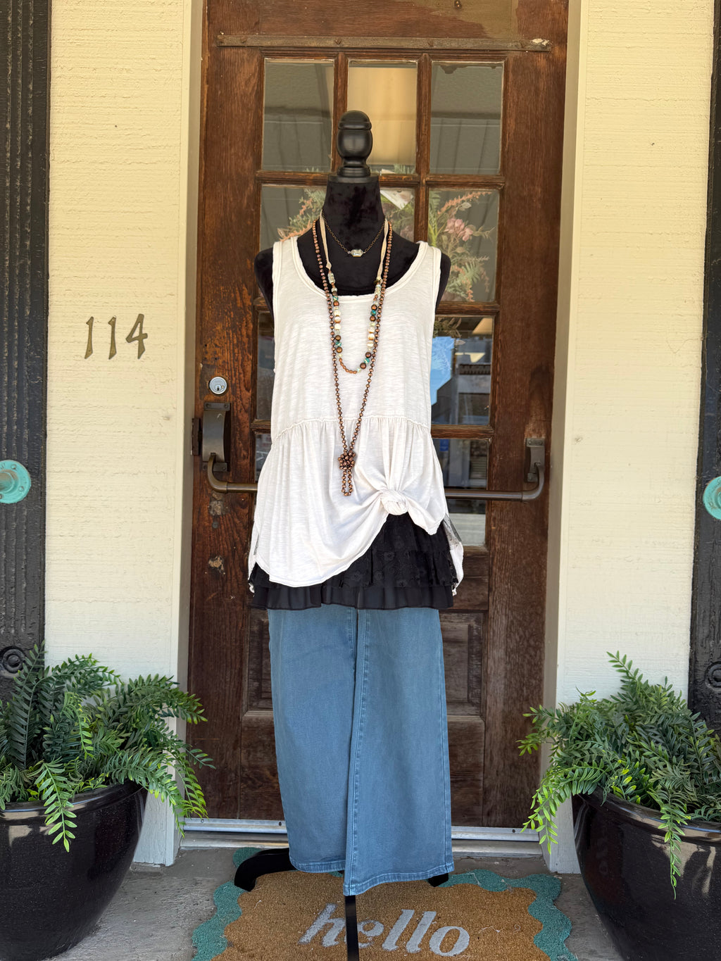 Heatwave Babydoll Tank - Natural