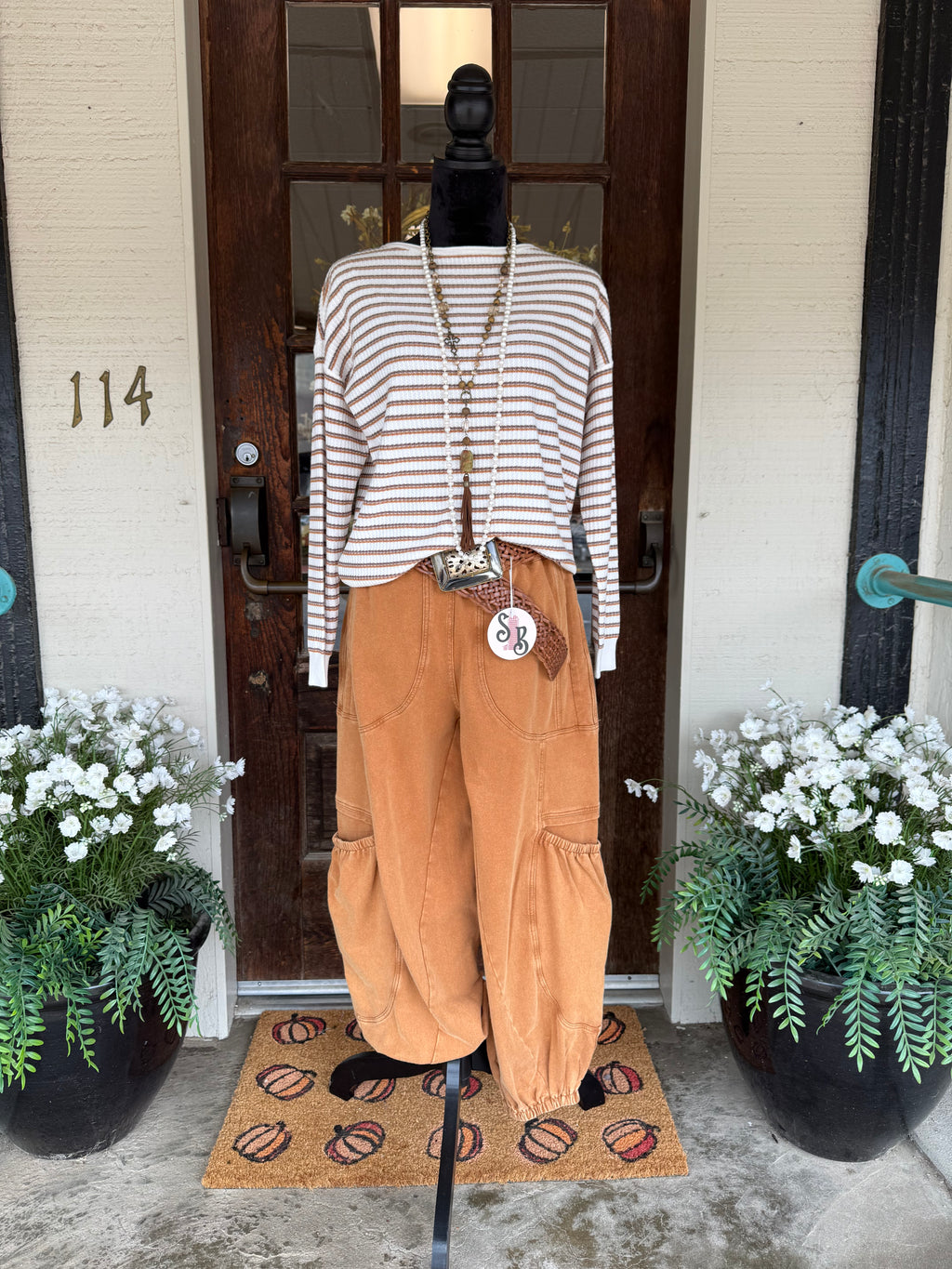 Golden Mocha Stripe Sweater