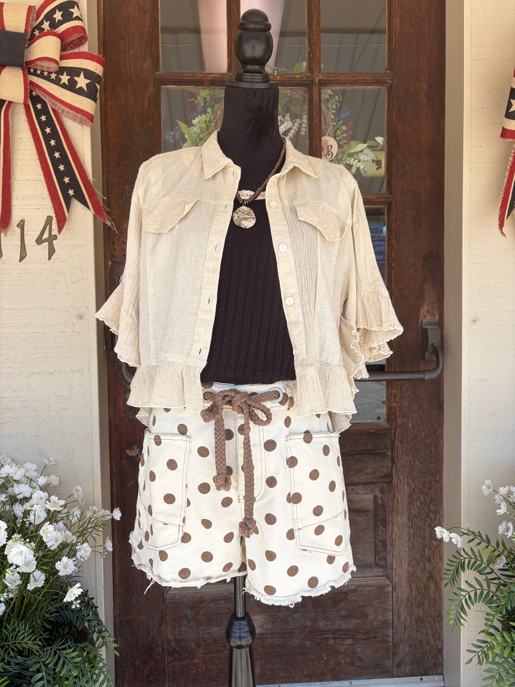 Cocoa Dot Shorts