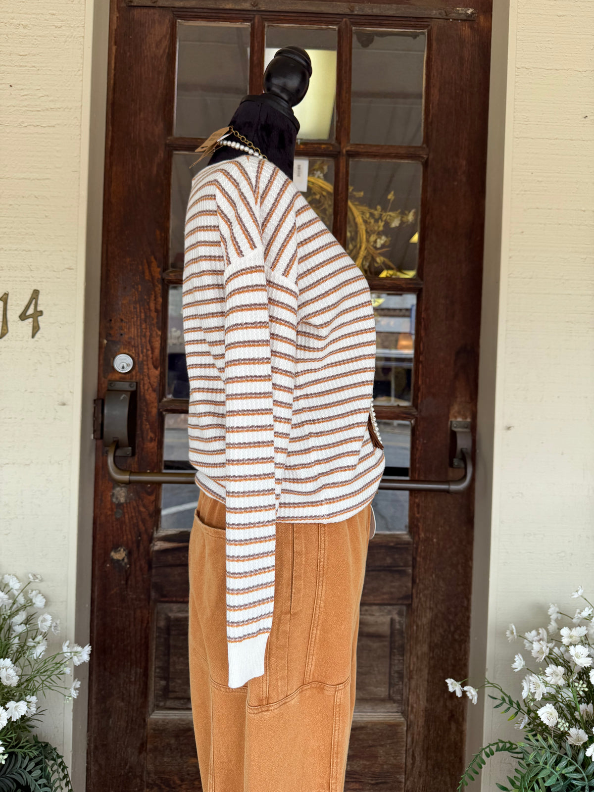 Golden Mocha Stripe Sweater