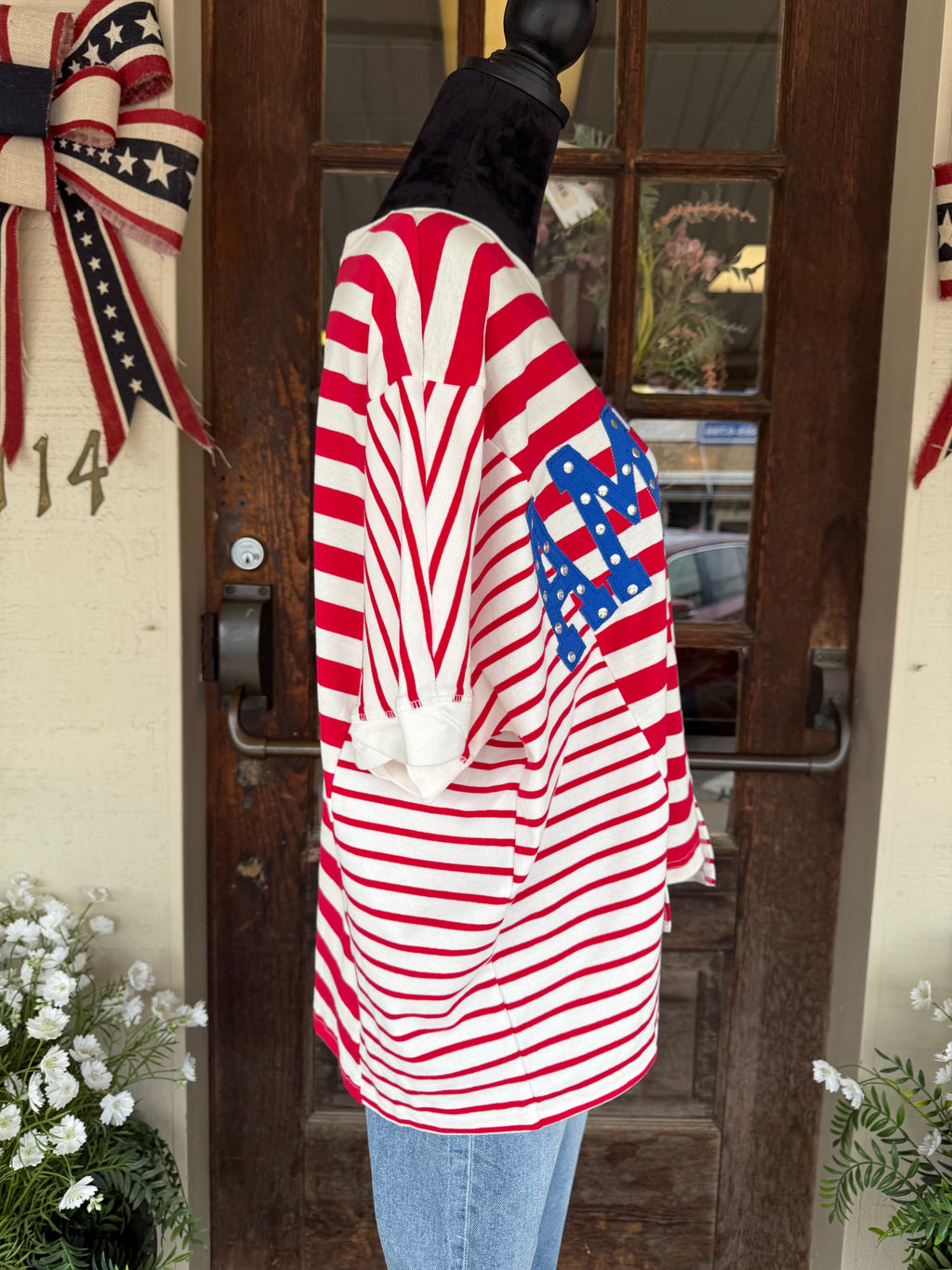 Red Stripe Freedom Top