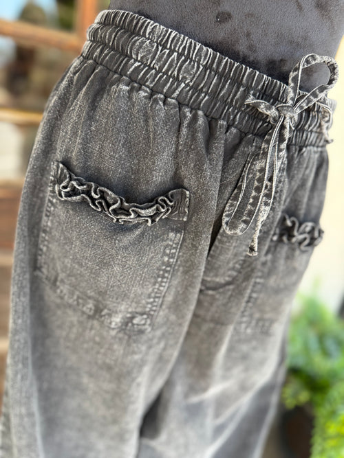 Black Pearl Ruffle Pants