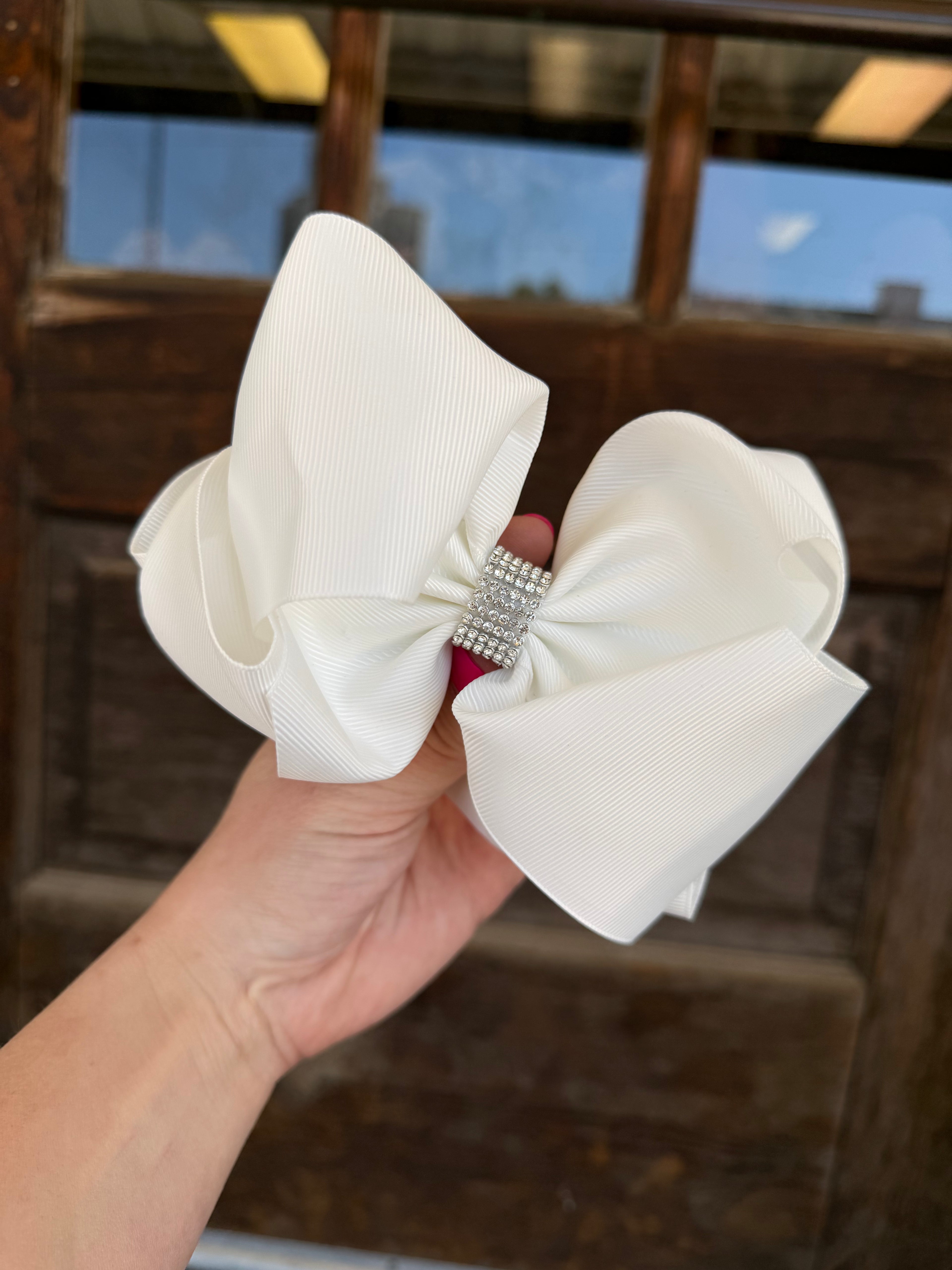 White Little Luxe Bow