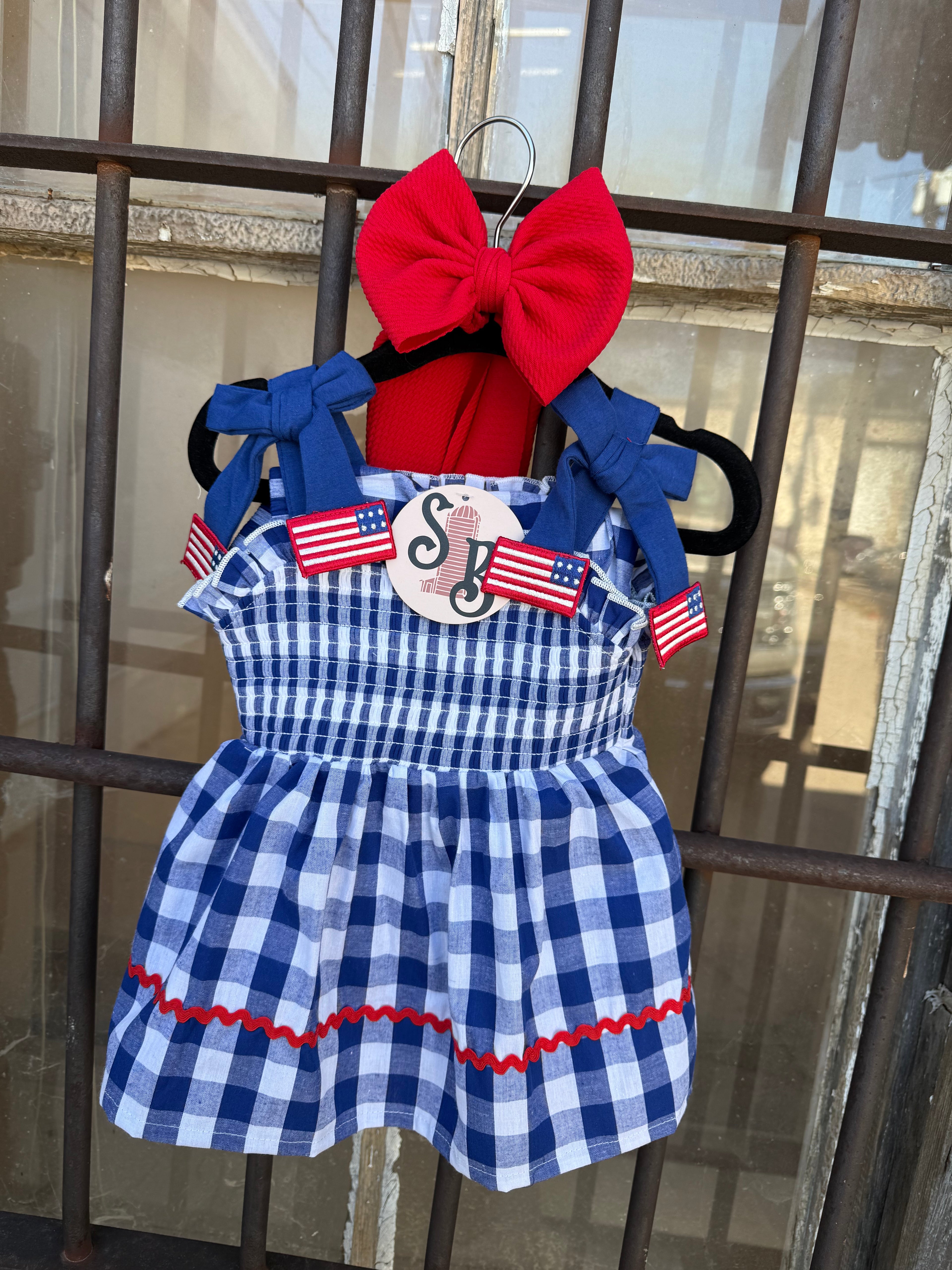 Little Firecracker Gingham Set