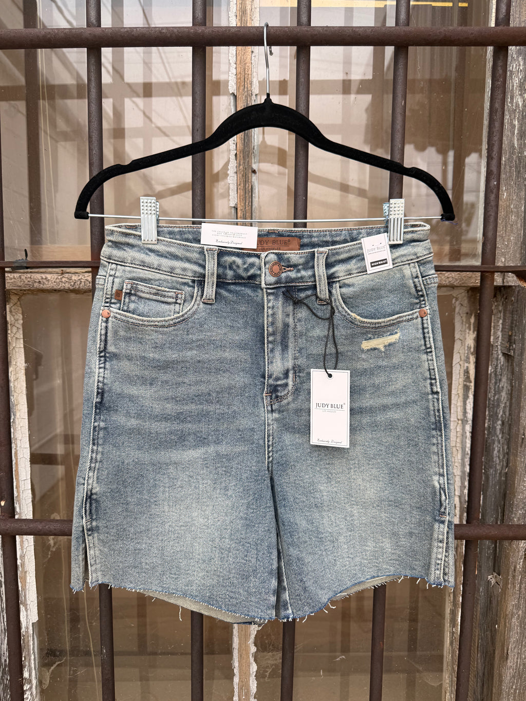 Judy Blue Vintage Edge Side Slit Shorts
