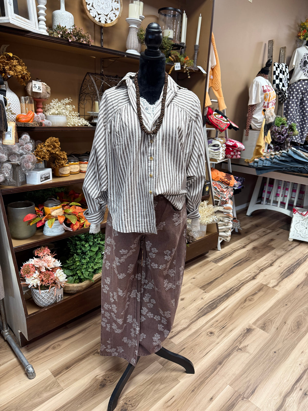 Mocha Crossroads Blouse