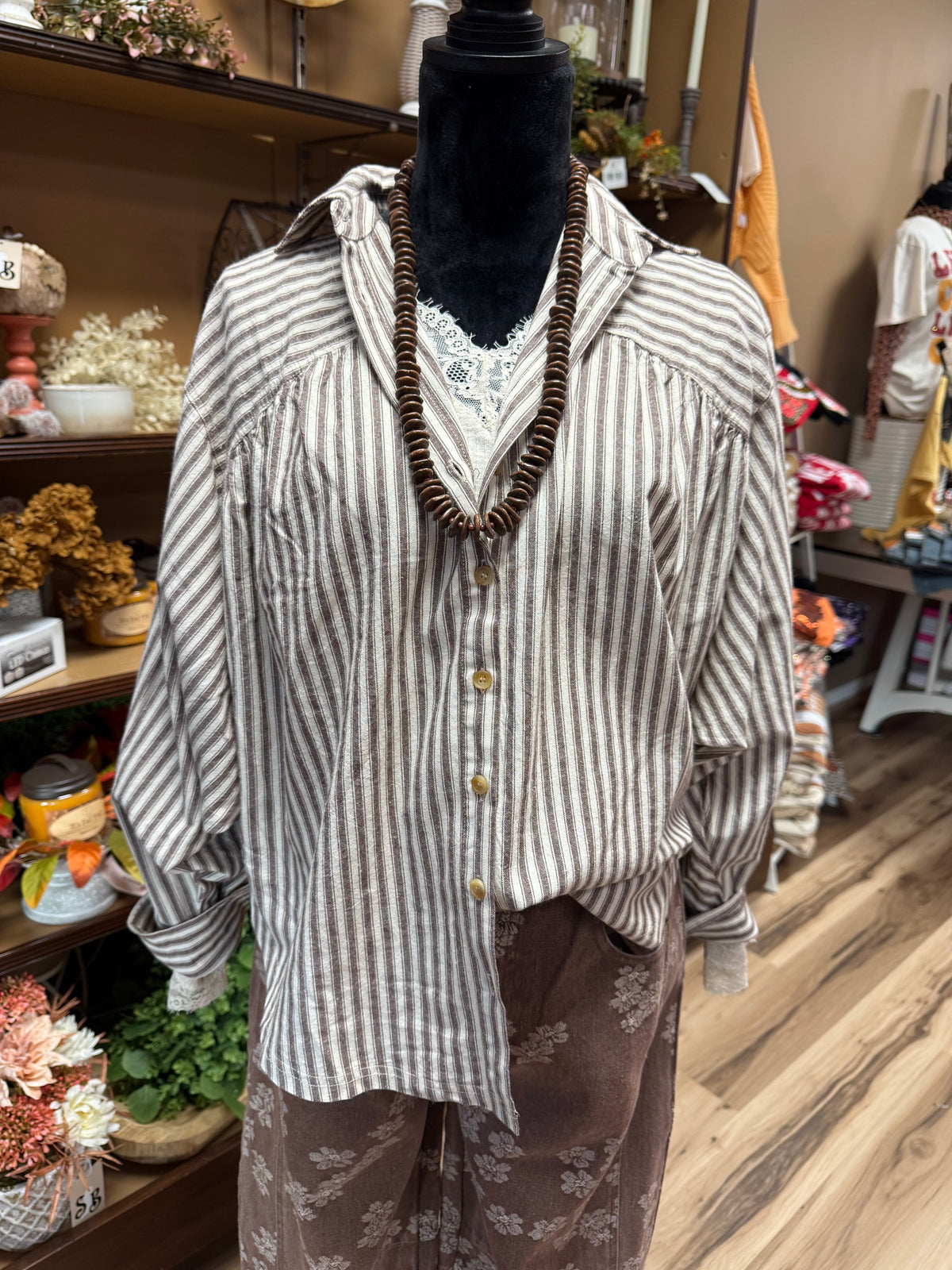 Mocha Crossroads Blouse