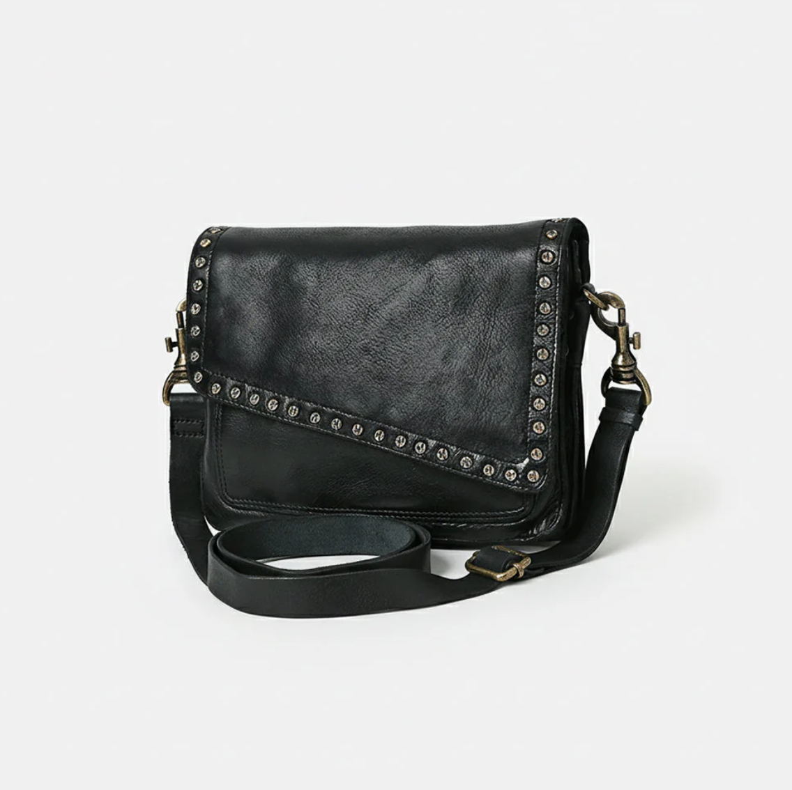 Black Studded Crossbody