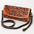 Wildflower Tooled Wallet Crossbody
