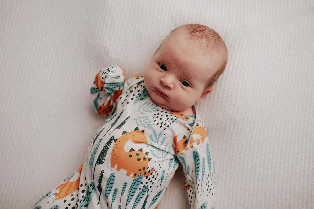Tiny Roars Newborn Gown & Hat