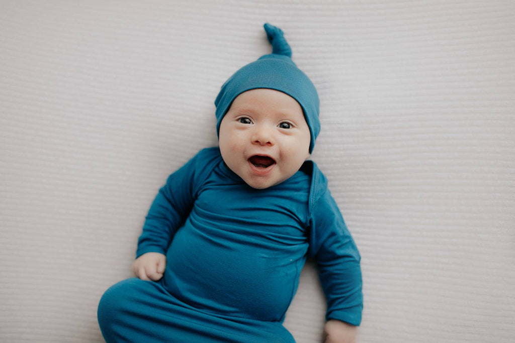 Blue Knotted Gown & Hat