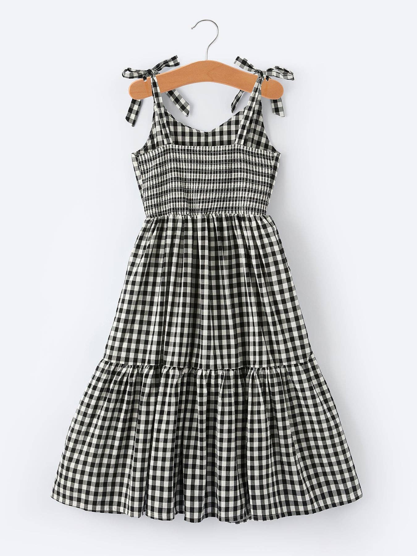 Porch Swing Gingham Smocked Dress